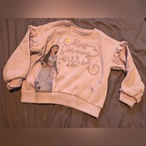Disney Wish purple ruffled sweatshirt size 4T EUC